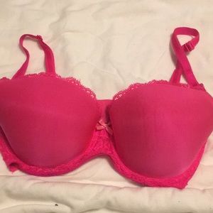 Hot pink VS Dream Angels lined demi 32DD